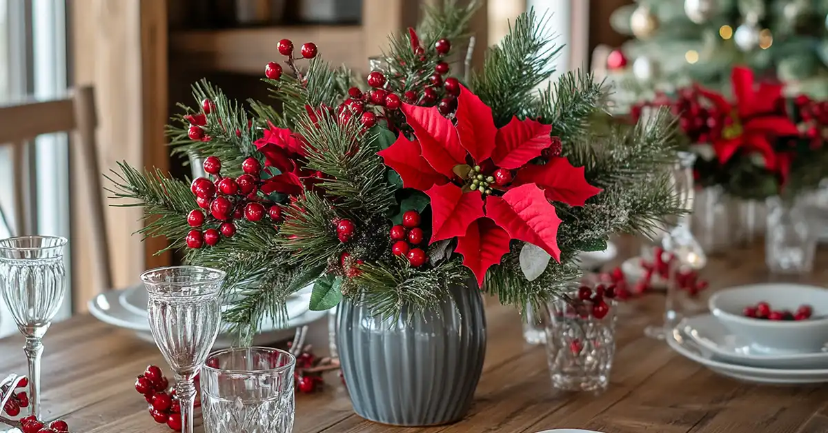 Arredamento festivo: come usare i fiori natalizi per la tavola